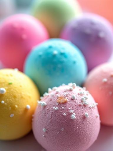 Barevné šumivé bomby do koupele